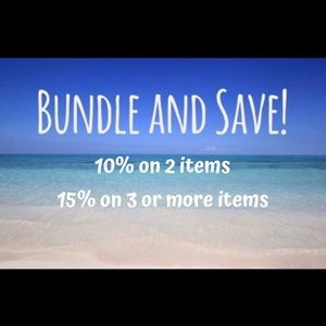 Bundle 2 items for 10% off and 3 items for 15% off